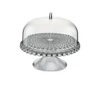 Guzzini Tiffany 30cm Small Cake Stand W/ Dome Tableware - Grey