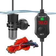 10W Mini Aquarium Heater Mini Fish Tank Heater with Digital Display Thermostat Temperature Adjustable 5V/2A USB Powered Super Mini Turtle Heater Safe Tank Heater for 1 to 5L Tanks su