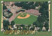 Cooperstown New York Hall of Fame Doubleday Field Baseball Stadium Postcard