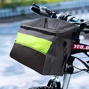 J&C Dog Bike Basket,Small Pet Dogs Bag Carrier up to 12 Pounds,Front Removeable Pet Bicycle Basket -Travel Safety with Your Little Puppy Dog Cat (Black)