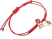 [FOYTOKI] Tiger Charm Amulet Bracelet Red String Beaded Traditional Chinese Protection Student Fashion