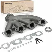A-Premium Right Side Exhaust Manifold Kit W/Gasket, Studs, Nuts, Washers, Flange & Lock Washers [7.0L 7.4L] Compatible with Chevrolet Corvette 1966-1974