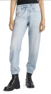 NWT $155 Rag & Bone Miramar Trompe L'Oeil Cotton Jogger Sweatpants- Meadowblue L