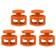 20pcs Cord Lock Double Hole Spring Toggle Stopper for Drawstring, Orange