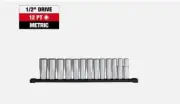 Milwaukee 48-22-9524 13pc Socket Set 1/2" Drive 12-Point Deep Well Metric NEW