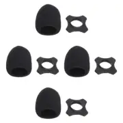 4 Sets Microphone Sponge Cover Covers Foam Microphones for Dust Windscreen