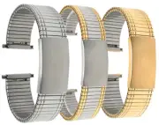 18mm Easy to Adjust Metal Stretch Watch Band for Baume Mercier Clifton Baumatic