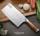 Cleaver Knife Stainless Steel Wood Handle Chef Butcher Beef Slicing Nakiri Cut L