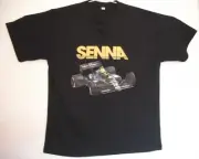 Ayrton Senna Jps F1 Machine Motif Shirt Black