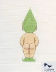 Labors of Love Nude Elf Backside Handpainted Needlepoint Canvas