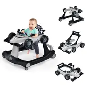 Costway 4in1 Walker Stroller Folding Push Walkers Ride on Toy Car Boy Girl Activity Music Saft Gift Grey