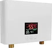 Water Heater with Remote Control, Variable Frequency Constant Temperature and Rapid Heating, for Kitchen and Bathroom,White