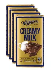 Whittaker's Creamy Milk Chocolate Block 250g 4Pack Made in New Zealand