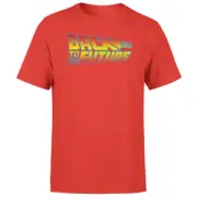 Back To The Future Classic Logo Men's T-Shirt - Red