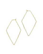 ADORNIA 14K Plated Geometric Hoops