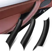 Jaronx Compatible with BMW X5 F15/X6 F16 Door Handle Covers,3PCS Door Pull Handle Covers for BMW X5 F15 2014-2018,X6 F16 2015-2018, Left and Right Side Door Handle Interior Door Pull Handle (Black)