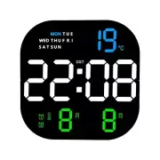 10" LED Digital Desk Alarm Clock w/ Temperature Date Large Display Wall Clock