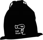MUSISALY Travel Cosmetic Bag Hair Dryer Organizer 1pc Flannel Storage Pouch Drawstring Hair Dryer Bag