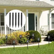 Solar Lawn Lamp Stake Set 8Pcs Plastic Ground Spike For Yard Lights
