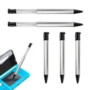 5pcs Touch Screen Pen for 3DS Resistive Screen Metal Black Rubber Tip Pen