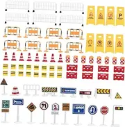 Vaguelly 1 Set Simulation Traffic Sign Roadblock for Educational DIY Roadblock Sign Playset with and Safe Material for Imaginative Learning and Role Play
