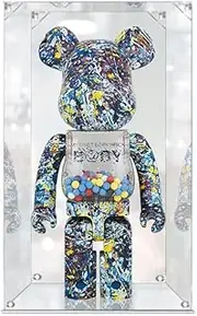 Acrylic Display Case for 400% Bearbrick Figure Storage Box Dust Proof Glue Free