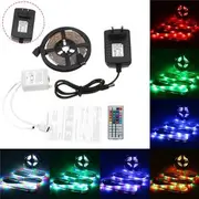 5M 24W Waterproof 3528SMD RGB LED Strip Lights + 44 Keys Remote Control US EU Power Adapter DC12V 7184 EU PLUG