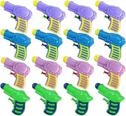 16Pcs Water Pistols For Kids, 10cm Plastic Water Squirt Guns Toy for Outdoor Garden Summing Pool Beach, Summer Water Fun, Kids Toys Age 3 4 5 6 7 8 9+ (4 Random Color)