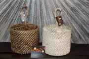 NEW Balinese Woven Rattan Condiments Holder / Storage Basket - 2 colours