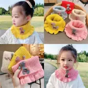 Wool Knitted Scarf Knit Scarfs Knitted Baby Scarf Ruffle Neck Kids