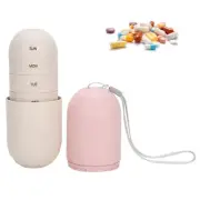 Pills Organizer Weekly Capsule Shape Medicine Case Portable 7 Day Travel Pil FFG