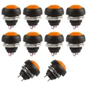 Momentary Push Button Switches, 2 Pin On/Off AC 250V/1A 125V/3A DC 12V/3A 12MM