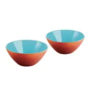 2pc Guzzini My Fusion Plastic 12.5cm Serving Bowl Food Container Coral/Sea Blue