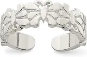 [JewelryWeb] 925 Sterling Silver Solid Polished Butterflies toe ring
