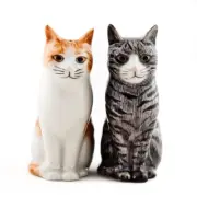 Quail Ceramics Salt & Pepper Pots Cats "Patience & Squash"