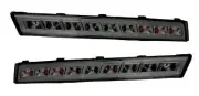 Pair LED Front Indicators Detector For VW Passat 3C 2005-10 In Black Smoked