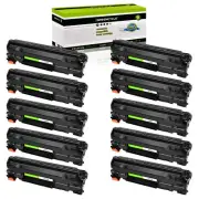 10PK CF283A Black Toner Fits for HP 83A LaserJet MFP M201N M201DW M225DN M225DW
