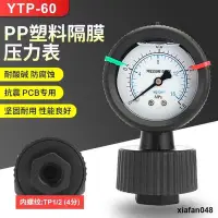 在飛比找Yahoo!奇摩拍賣優惠-YTP-60PP隔膜壓力表 LUDl耐痠鹼 防腐10kg廠家
