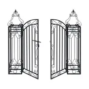 Garden Gate Ornamental Wrought Iron Decorative Outdoor Patio Entryway