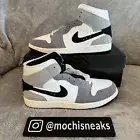 Nike Air Jordan 1 Mid SE Craft Men's Size 11.5 Cement Grey/Black-White Shoes New