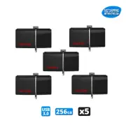 Sandisk Ultra Dual OTG 256GB 3.0 Flash Drive Thumb Drive Pen Drive (5 Pack)