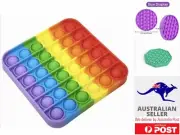 Pop It Fidget Push Pop Bubble Sensory Toy Stress Relief Silicone Tiktok Game AU