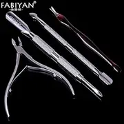 COMPANY LILI Nail Art Scissors Peeling Pusher Cuticle Nipper Spoon Remover Clipper Cutter Tool Manicure Dead Skin Double Head 2 Ways Pedicure