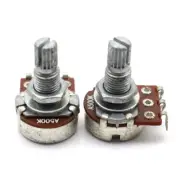 10x A500K Mini Size Metric Guitar Bass Pots 18mm Shaft Audio Taper Potentiometer