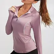 Women's Running T-Shirt Zipper Long Sleeve Zip Top Casual Athleisure Fall Breathable Quick Dry Soft Gym Workout Running Walking Sportswear Activewear Solid Col