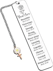 [STUNFASSOO] Stocking Stuffers for Women Girls Teens Her, Christmas Gifts for Women Girls Daughter Sister Mom Grandma, White Elephant Gifts, Christian Gifts for Women Bookmark, Baptism Valentines Day Gifts for Her