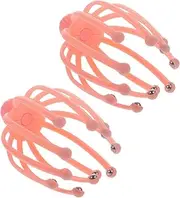 Ipetboom 2 Pcs Handheld Scalp Massagers Ergonomic Octopus Head Massager Tool for Relaxation Enhances for Great Friends and Family Random Color