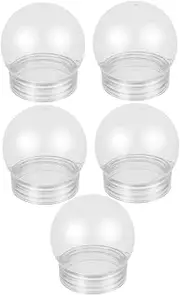 5pcs Christmas Snow Globes DIY Snow Globes Bulk Plastic Xmas Decorations Indoor