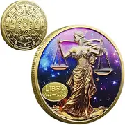 Générique Constellation Souvenir Coin - Gemini, , Virgo Metal Commemorative Coin | Astrological Collection Coin for Constellation Lovers & Original Gift