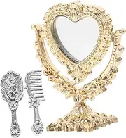 ERINGOGO Miniature Makeup Mirror for Doll Resistance Realistic Miniature Mirror Vintage Style Decor